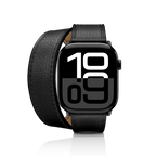2-in-1 Italian Leather Band 42mm (Series 10) - Black