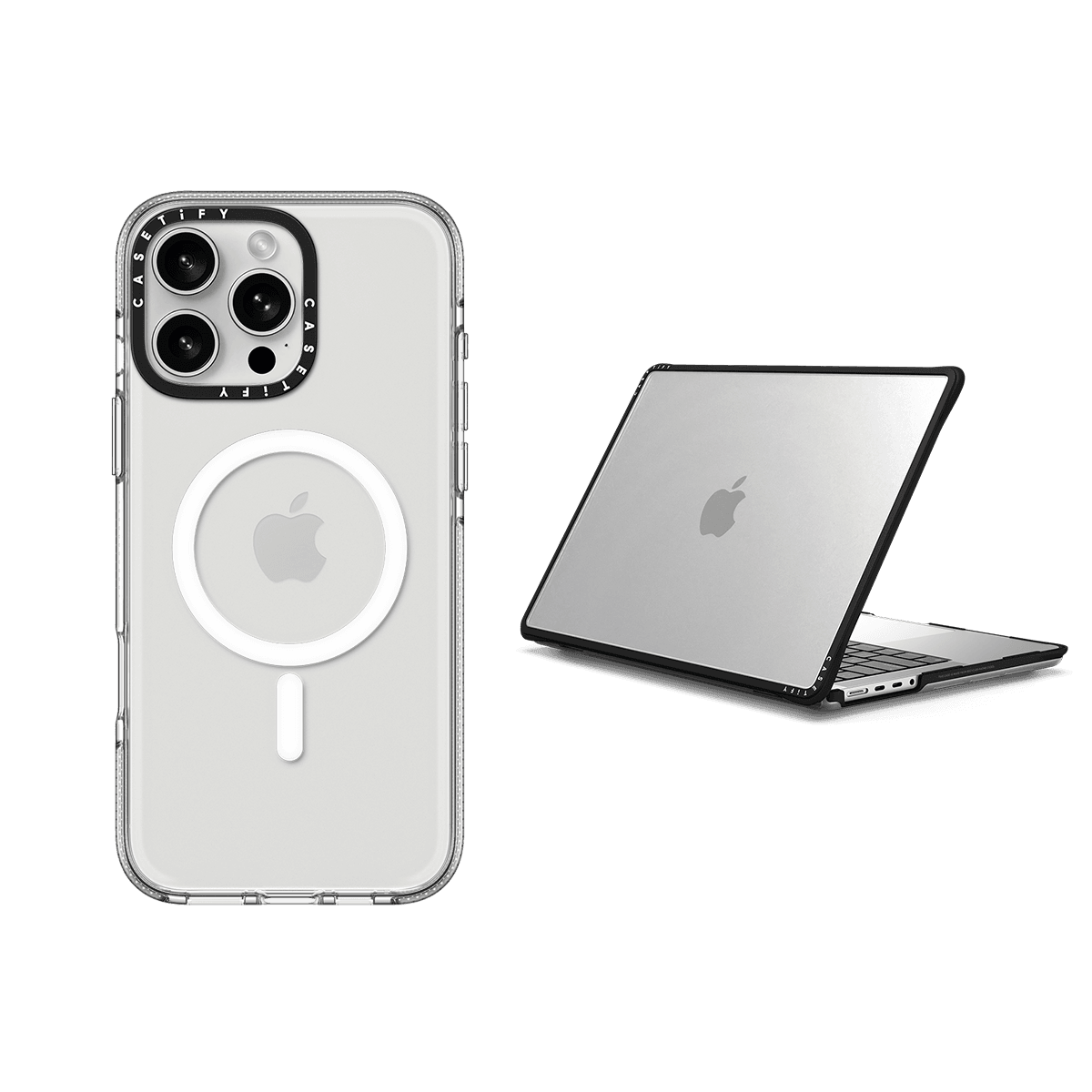 Work and Play Set - iPhone 16 Pro Max Clear Case MagSafe Compatible & MacBook Pro 14'' (2021 / 2023) Impact Case | Image 1