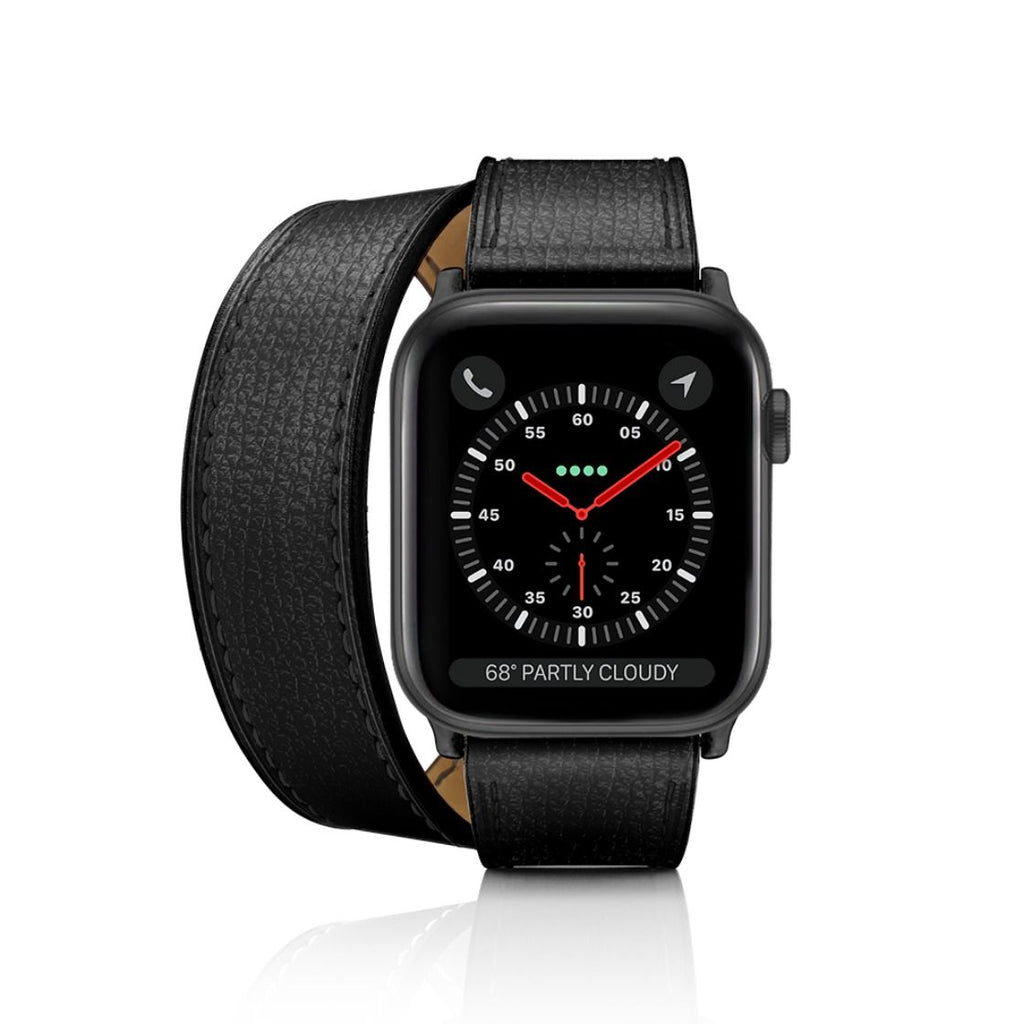 2-in-1 Italian Leather Band 41mm (Series 7-9) - Black