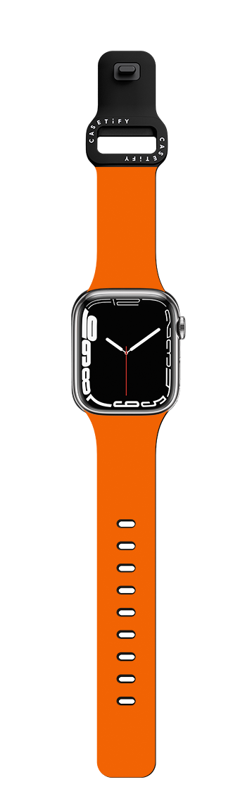 Orange | Apple Watch Series 7-9 (45mm) / Impact Band / Black | Image 1