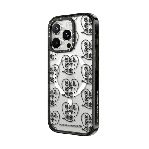  ULDD Black Pattern Heart Case | iPhone 16 Pro Max / Impact Case MagSafe Compatible / Black | Image 2