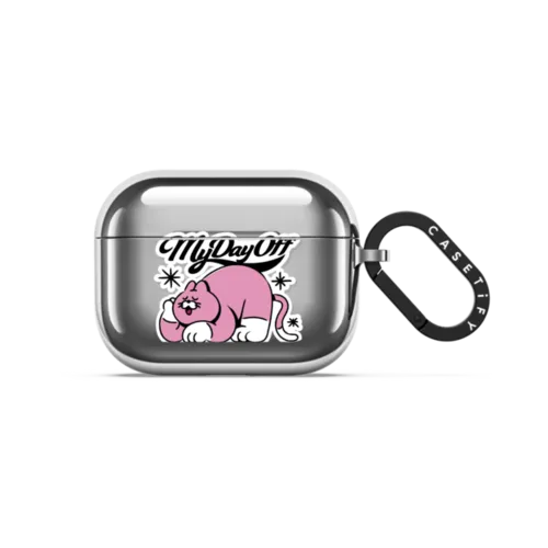 THANKS CAT | AirPods Pro 3 / Earbuds Mirror Case / Silver | Image 1