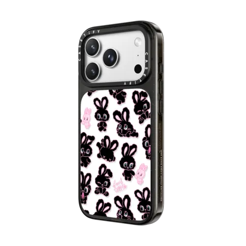 Black Bunnies | iPhone 18 Pro Max / Impact Case MagSafe Compatible - Glossy / Glossy Black | Image 2
