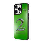 Pre Evolution logo  - 2nd in Neon Green | iPhone 14 Pro Max / Mirror Case MagSafe Compatible / Silver on Black | Image 2