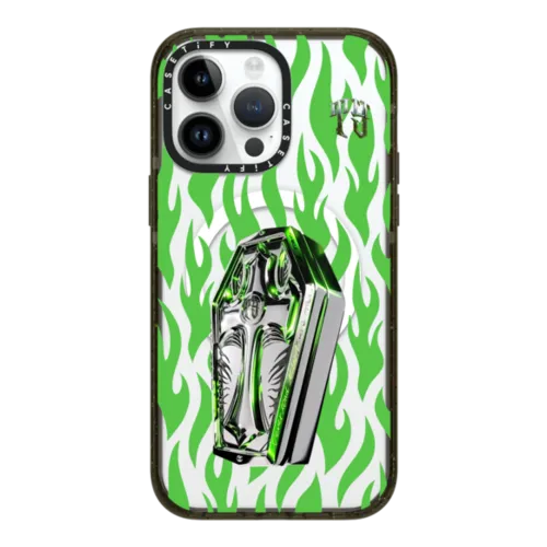 Tyson Yoshi - Coffin in Green | iPhone 14 Pro Max / Impact Case MagSafe Compatible / Black | Image 1