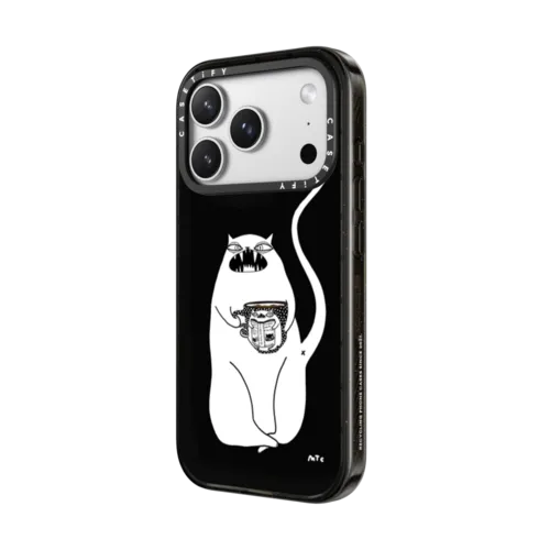 Cat Mug Cat | iPhone 17 Pro Max / Impact Case MagSafe Compatible / Black | Image 2