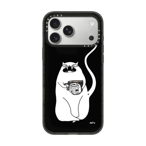 Cat Mug Cat | iPhone 17 Pro Max / Impact Case MagSafe Compatible / Black | Image 1