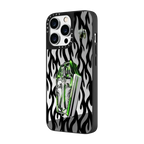 Tyson Yoshi - Coffin in Black | iPhone 14 Pro / Mirror Case MagSafe Compatible / Silver on Black | Image 2