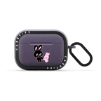 Black Bunny & Mini | AirPods Pro 2 / Earbuds Bounce Case / Matte Deep Purple | Image 1