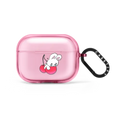 Bunny on Cherry | AirPods Pro 2 / Earbuds Impact Case / Pink Fizz | Image 1