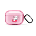 Bunny on Cherry | AirPods Pro 2 / Earbuds Impact Case / Pink Fizz | Image 1