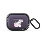 Bunny Carrying Strawberry | AirPods Pro 2 / Earbuds Bounce Case / Matte Deep Purple | Image 1