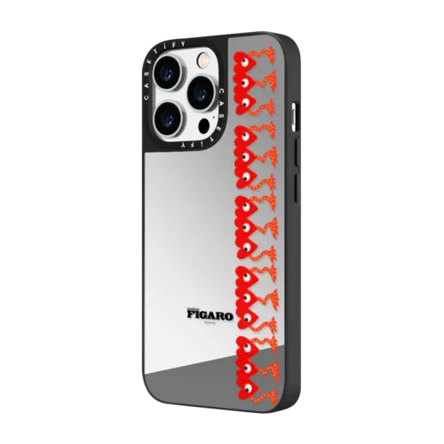 SHILLY-SHALLY | iPhone 14 Pro Max / Mirror Case MagSafe Compatible / Silver on Black | Image 2