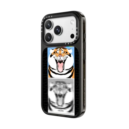 Pop Alexander The Fat Tiger BY BU2MA | iPhone 18 Pro Max / Impact Case MagSafe Compatible - Glossy / Glossy Black | Image 2