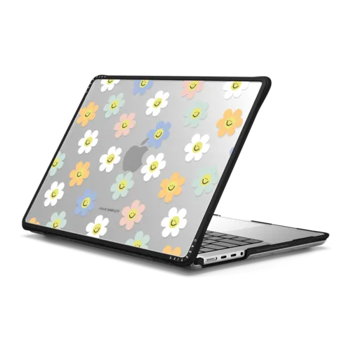 Happy Daisy by Callie Danielle | MacBook Pro 14-inch (M1 - M5) / MacBook Impact Case / Black | Image 1