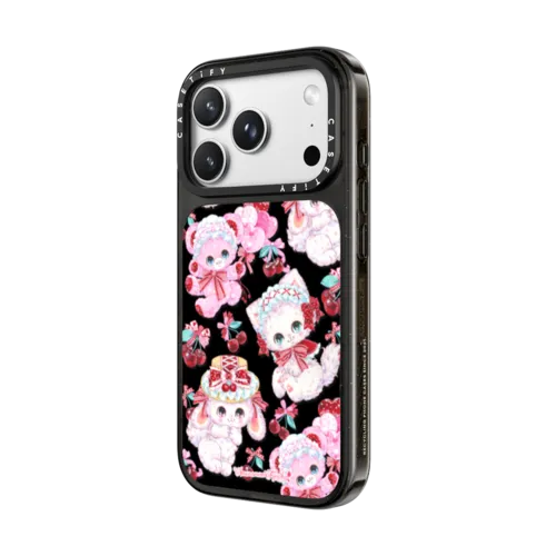 Cherry Lady | iPhone 18 Pro / Impact Case MagSafe Compatible - Glossy / Glossy Black | Image 2