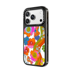 Seventies Flower Power by Illustrated By Charlie | iPhone 18 Pro Max / Impact Case MagSafe Compatible - Glossy / Glossy Black | Image 2