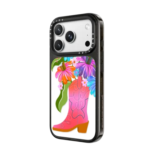 Groovy Cowgirl by Illustrated By Charlie | iPhone 18 Pro Max / Impact Case MagSafe Compatible - Glossy / Glossy Black | Image 2