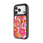 Retro Flower Power by Illustrated By Charlie | iPhone 18 Pro Max / Impact Case MagSafe Compatible - Glossy / Glossy Black | Image 2