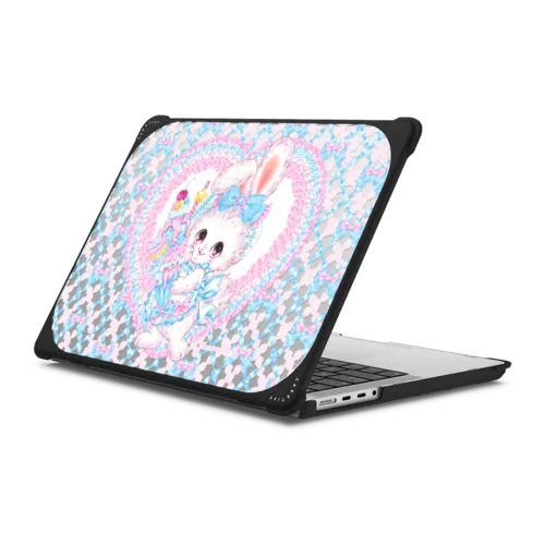 Fancy Bunny | MacBook Pro 14-inch (M1 - M5) / MacBook Bounce Case / Black | Image 1