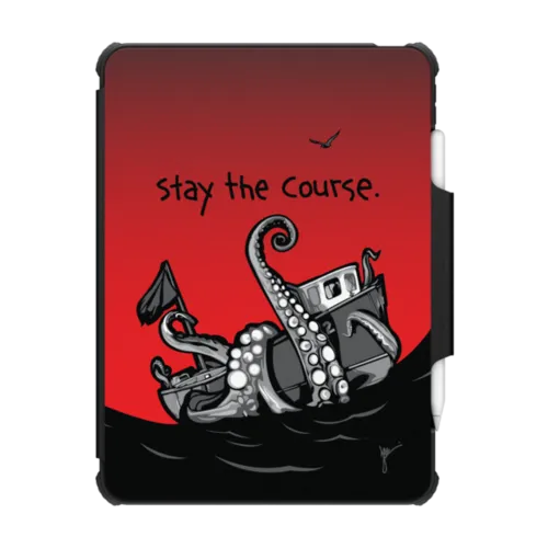 Stay The Course by Joe Iurato | iPad Pro 11-inch (3rd/4th gen) / iPad Impact Folio Case / Black | Image 1