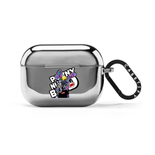 SMILLE!! PunnyPG pods case | AirPods Pro 2 / Earbuds Mirror Case / Silver | Image 1