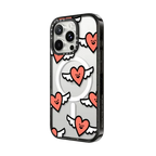 Flying Hearts | iPhone 16 Pro Max / Impact Case MagSafe Compatible / Black | Image 2