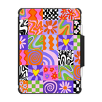 Retro Checkerboard by Illustrated By Charlie | iPad Pro 11-inch (3rd/4th gen) / iPad Impact Folio Case / Black | Image 1