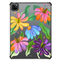 Funky Flowers by Illustrated By Charlie | iPad Pro 11-inch (3rd/4th gen) / iPad Impact Case / Black | Image 1