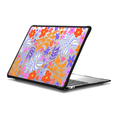 Bright Botanicals by Illustrated By Charlie | MacBook Air 13-inch (M1 / Intel) / MacBook Impact Case / Black | Image 1