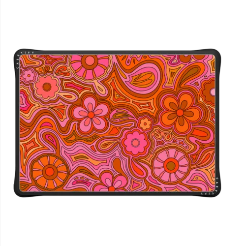 Retro Flower Power by Illustrated By Charlie | MacBook Pro 14-inch (M1 - M5) / MacBook Impact Case / Black | Image 2