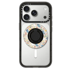 Breakfast Foods with Animals | Snappy Ring Holder / Snappy Ring Holder MagSafe Compatible / Black | Image 1