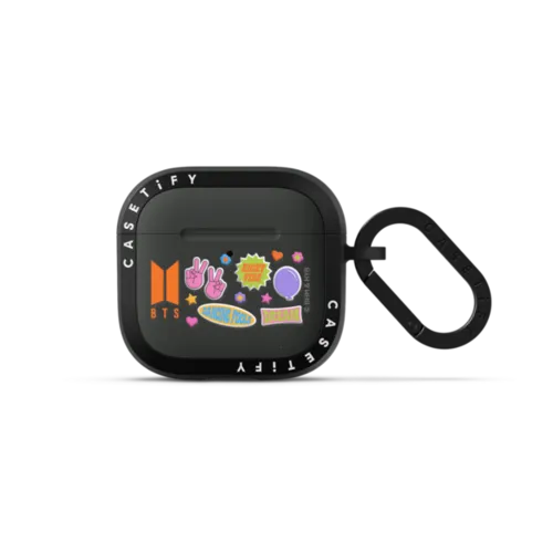 BTS Edition PTD Lyric AirPods Case | AirPods 4 & 5 / Earbuds Bounce Case / Charcoal | Image 1