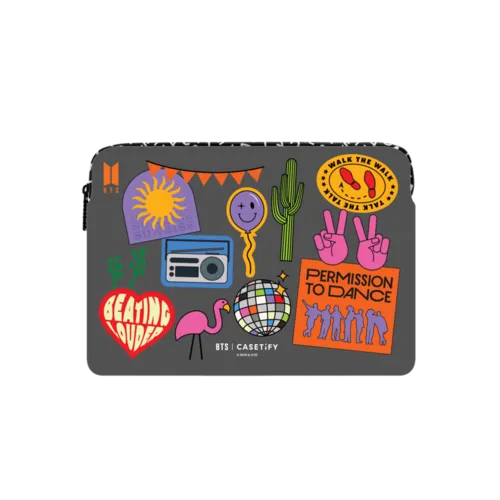 BTS Edition PTD Sticker Laptop Sleeve | Small (13") / Impact Laptop Sleeve / Multicolor | Image 1