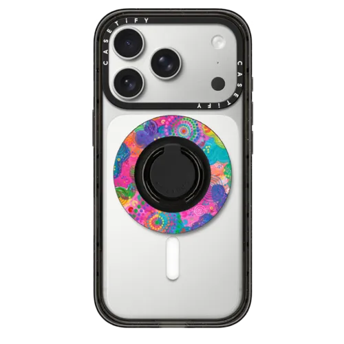 Rainbow Paradise | Snappy Ring Holder / Snappy Ring Holder MagSafe Compatible / Black | Image 1