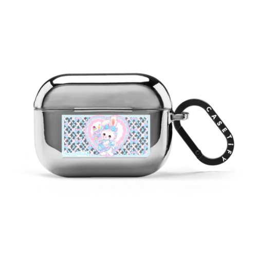 Fancy Bunny | AirPods Pro 2 / Earbuds Mirror Case / Silver | Image 1