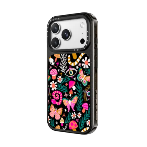 Magic Witchcraft Mushrooms Snakes Magical Eye Pattern | iPhone 18 Pro Max / Impact Case MagSafe Compatible - Glossy / Glossy Black | Image 2