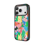 Tropical Birds Jungle Rainforest Exotic Summer Pattern | iPhone 17 Pro Max / Impact Case MagSafe Compatible / Black | Image 2
