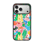Tropical Birds Jungle Rainforest Exotic Summer Pattern | iPhone 17 Pro Max / Impact Case MagSafe Compatible / Black | Image 1