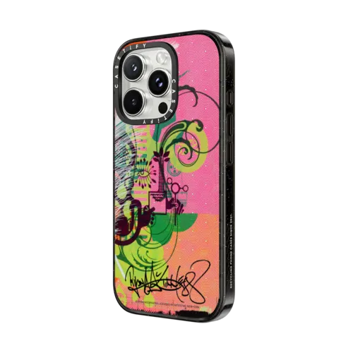 RM Pink Pattern | iPhone 16 Pro Max / Impact Case / Black | Image 2