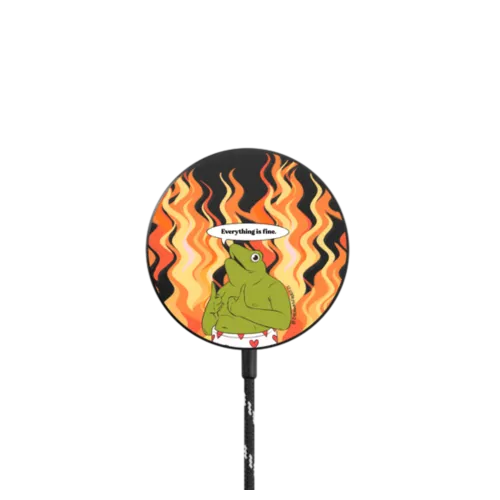 Everything is Fine |   / PowerThru Magnetic Wireless Charger MagSafe Compatible / Black | Image 1