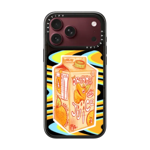 Orange Juice | iPhone 18 Pro Max / Impact Case MagSafe Compatible - Glossy / Glossy Black | Image 1