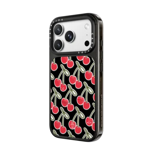 Happy Cherry Sad Cherry | iPhone 18 Pro Max / Impact Case MagSafe Compatible - Glossy / Glossy Black | Image 2