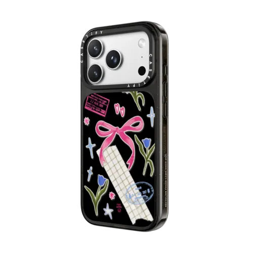Ribbons And Tulips | iPhone 18 Pro / Impact Case MagSafe Compatible - Glossy / Glossy Black | Image 2