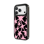 Pink Stars | iPhone 18 Pro Max / Impact Case MagSafe Compatible - Glossy / Glossy Black | Image 2