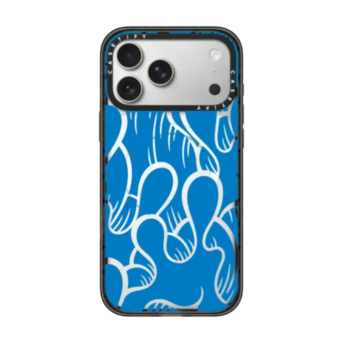 SUPER WAVY (BLUE) | iPhone 17 Pro Max / Impact Case MagSafe Compatible / Black | Image 1