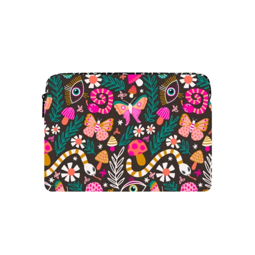 Magic Witchcraft Mushrooms Snakes Magical Eye Pattern | Small (13") / Impact Laptop Sleeve / Multicolor | Image 1