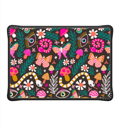 Magic Witchcraft Mushrooms Snakes Magical Eye Pattern | MacBook Pro 14-inch (M1 - M5) / MacBook Impact Case / Black | Image 2