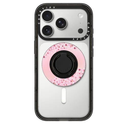 SAKURA CHERRY SATURDAY | Snappy Ring Holder / Snappy Ring Holder MagSafe Compatible / Black | Image 1
