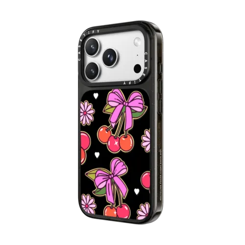 Cherrylicious by The Funkie Flower | iPhone 18 Pro Max / Impact Case MagSafe Compatible - Glossy / Glossy Black | Image 2